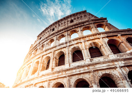 The Roman Colosseum at sunset 49166695