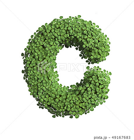 clover letter C - Capital 3d spring font - 49167683