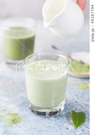 Iced Matcha green latte Iced Matcha green latte 49167794