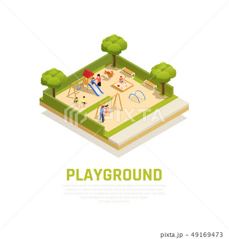 Playground Isometric Concept 49169473