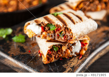 Mexican beef burrito Mexican beef burrito 49171905