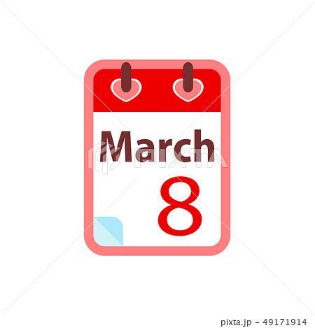 Calendar 8 March. Happy Womens day. Flat vector illustration. Calendar 8 March. Happy Womens day. Flat vector illustration. 49171914