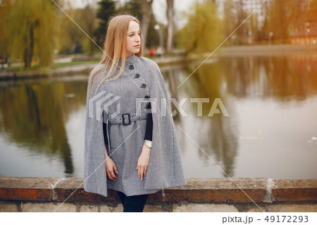 cute girl in a autumn 49172293