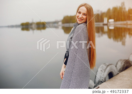 cute girl in a autumn cute girl in a autumn 49172337