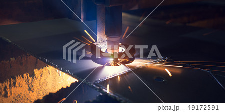Metal Cutting Machine Working On The Production 49172591