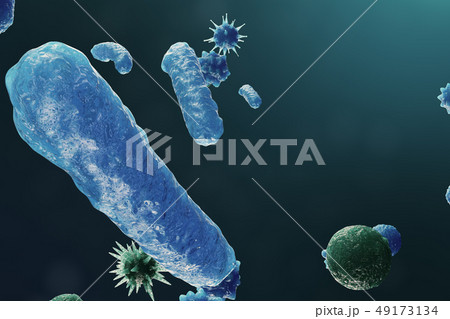 3D illustration Virus backgorund. Viruses...のイラスト素材 [49173134] - PIXTA