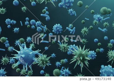 3D illustration Virus backgorund. Viruses...のイラスト素材 [49173140] - PIXTA