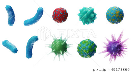 Abstract background virus. Set of virus. Virus icon set. Virus isolated on white background 49173366