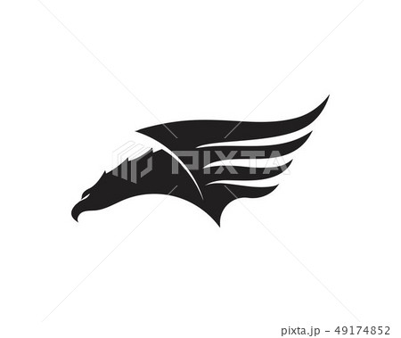 Wing Falcon Logo Template Vector Illustrationのイラスト素材