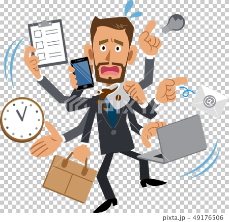 Businessman too busy Businessman too busy 49176506