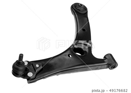 levers of a car suspension on a white background levers of a car suspension on a white background 49176682