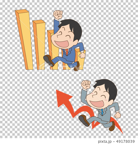 会社員　サラリーマン　男性　出世　業績　主線あり 49178039