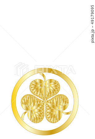 武将家紋金グラデーション徳川家康 49179095