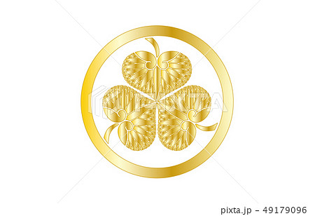 武将家紋金グラデーション徳川家康 49179096