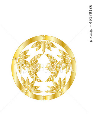 武将家紋金グラデーション上杉謙信のイラスト素材