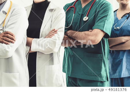 Healthcare people group work together in hospital. Healthcare people group work together in hospital. 49181376