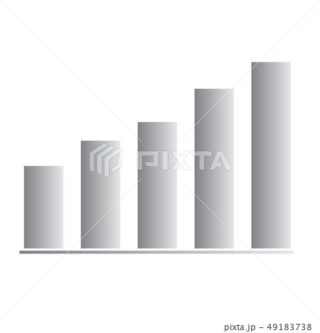 chart growing bar icon on white background. chart growing bar icon on white background. 49183738