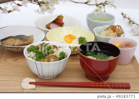 桜の下で～菜の花ホタテ御膳 49183771