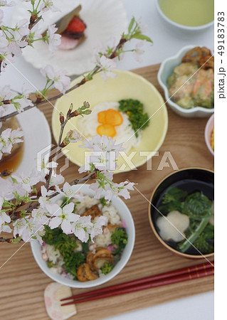 桜の下で～菜の花ホタテ御膳 49183783
