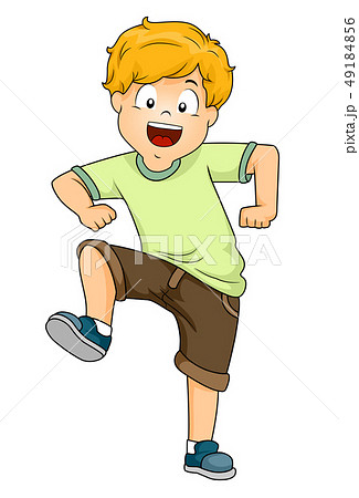 Kid Boy Stomping Illustrationのイラスト素材 [49184856] - PIXTA