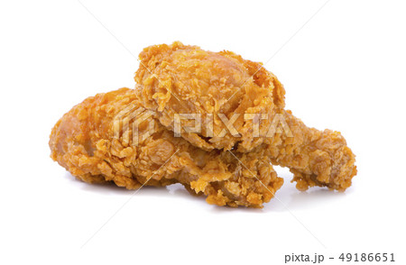 hot and crispy fried chicken legs isolated on a 49186651