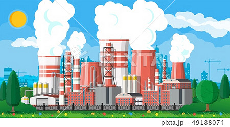 Industrial factory, power plant. 49188074