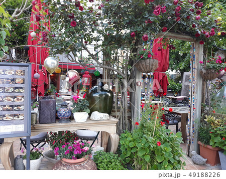 Entrance to the open-air cafe. 49188226