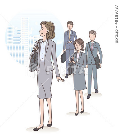 OLビジネスマンとビル 49189787