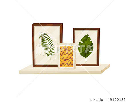 Picture and herbarium concept. Vector flat illustration. Picture and herbarium concept. Vector flat illustration. 49190185