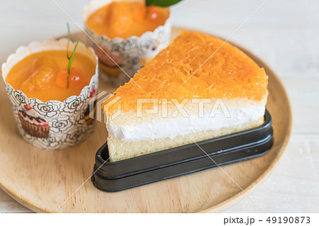 orange cup cake and golden threads cake 49190873