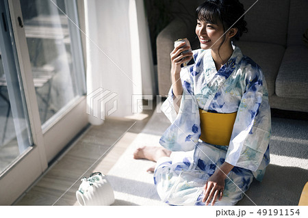 女性　浴衣　夏 49191154