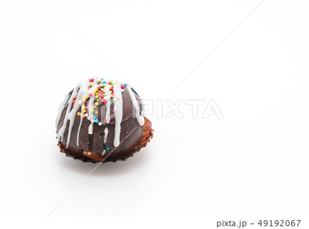 fancy chocolate ball on white 49192067