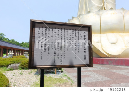 加賀の郷の加賀大観音の看板 49192213