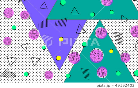 Pop art color background. Memphis pattern Pop art color background. Memphis pattern 49192402