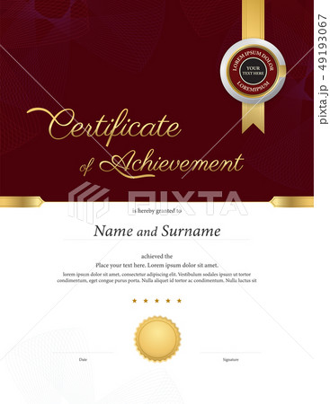Luxury certificate template with elegant border Luxury certificate template with elegant border 49193067