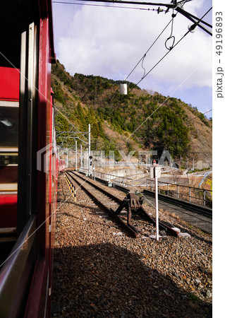 大井川鐵道井川線 長島ダム駅を発車するトロッコ列車 大井川鐵道井川線 長島ダム駅を発車するトロッコ列車 49196893
