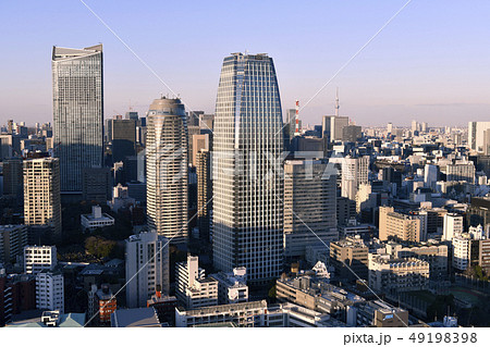 日本の東京都市景観 虎ノ門や愛宕、大手町、東京スカイツリーなど望む 日本の東京都市景観 虎ノ門や愛宕、大手町、東京スカイツリーなど望む 49198398