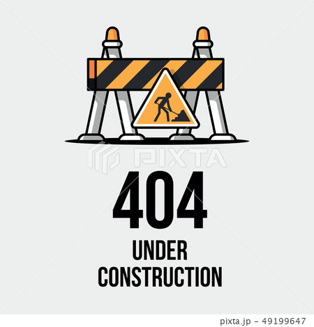 Website under construction. Internet 404 error page not found. Webpage maintenance, error 404, page 49199647