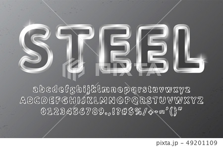 Metal Chrome Alphabet Steel 49201109