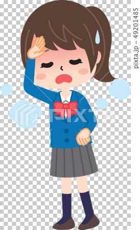 体調が悪い生徒のイラスト素材