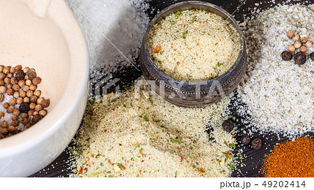 salt cellar and Seasoned Salts with ingredients 49202414