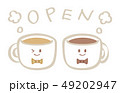 コーヒーのキャラクター OPEN コーヒーのキャラクター OPEN 49202947