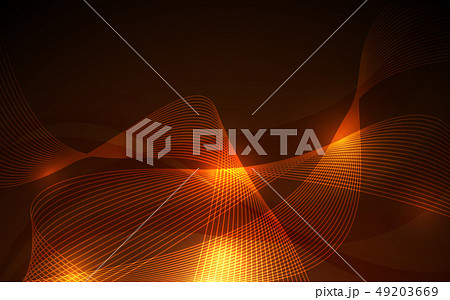 Abstract futuristic line curve gold color element 49203669