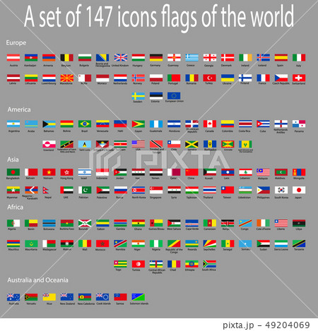 A set of icons with flags of countries around A set of icons with flags of countries around 49204069