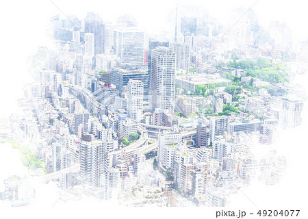 東京の風景　水彩画風 49204077