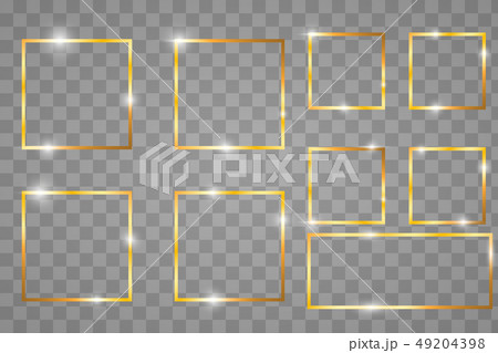 Golden glowing frame 49204398