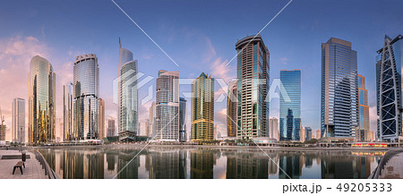 Jumeirah Lakes Towers in Dubai during sunny morning Jumeirah Lakes Towers in Dubai during sunny morning 49205333