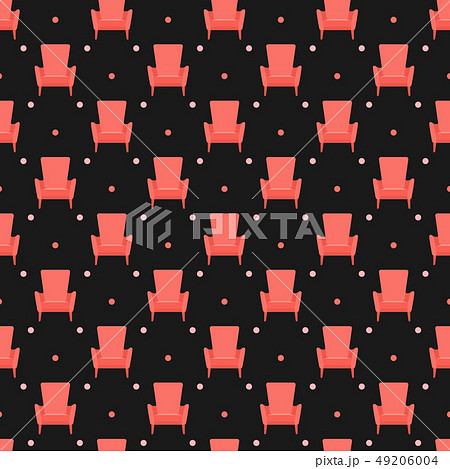 Vector seamless armchair pattern 49206004