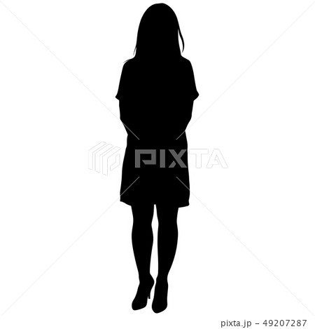 silhouette of a sexy woman with long legs in a short dress silhouette of a sexy woman with long legs in a short dress 49207287