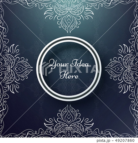 Mandala, mehendi - ethnic frame template. 49207860